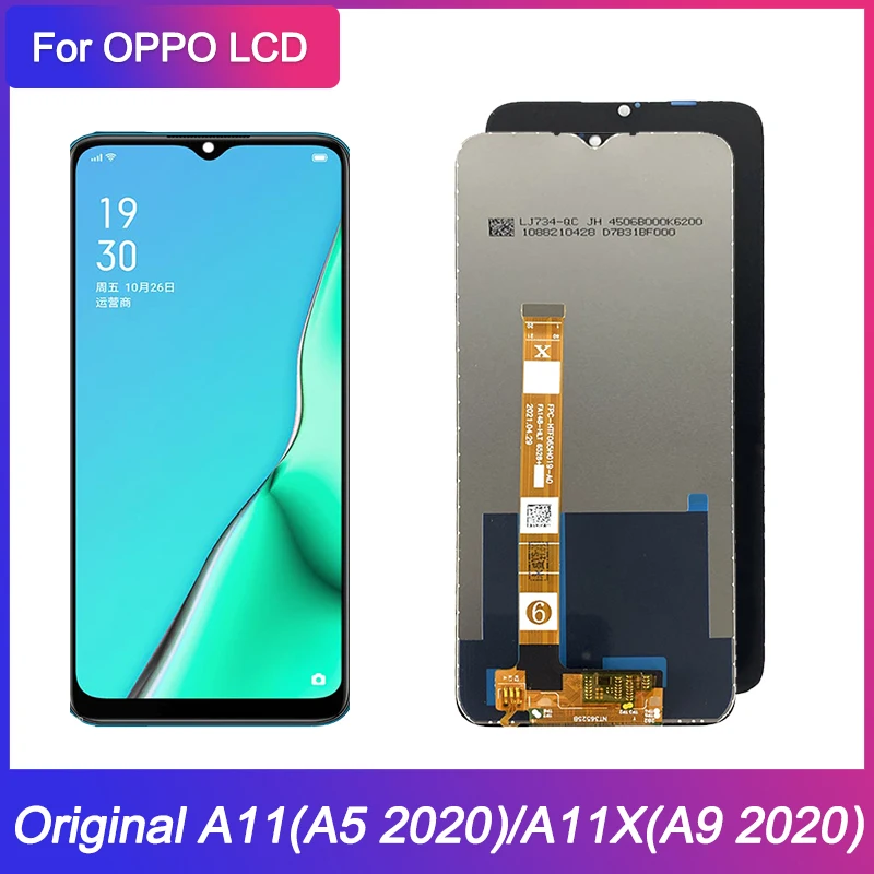 Тестированный с рамкой для дисплея Oppo A9 2020 Оригинальный OPPO A11 / A11X 2019 ЖК-экран A5 Сенсорная сборка цифрового дисплея.