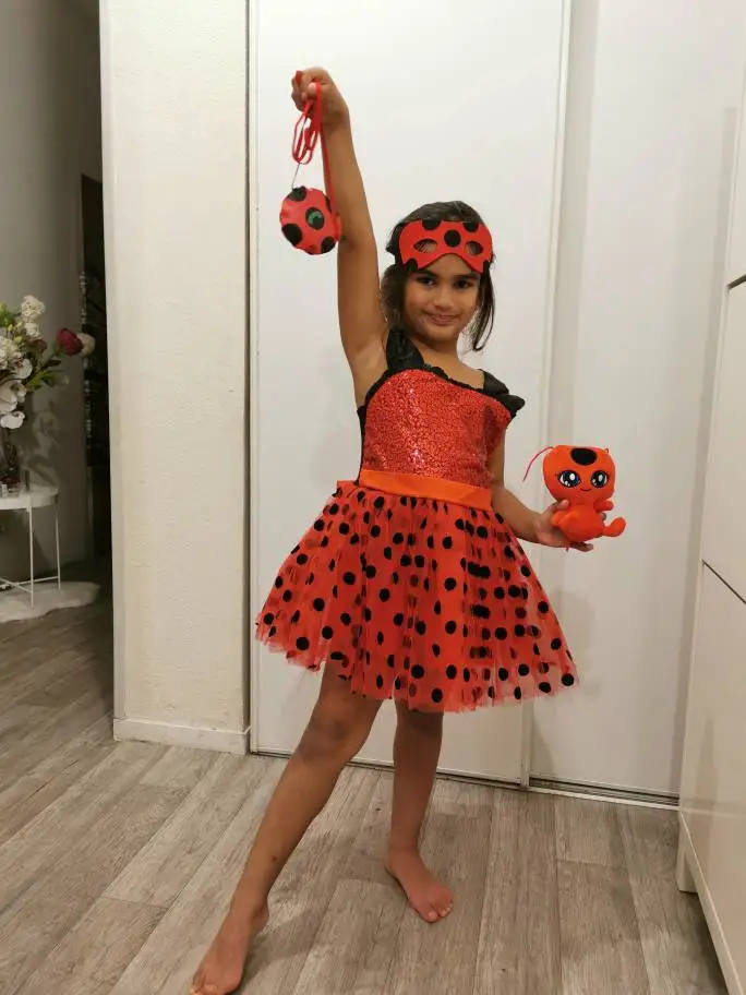 Карнавал 2021 платье для косплея Redbug девочек летняя одежда вечернее Red bug детское на