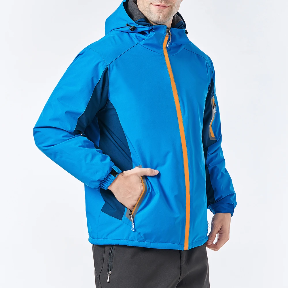 Зимняя Мужская и Женская водонепроницаемая куртка с капюшоном толстая