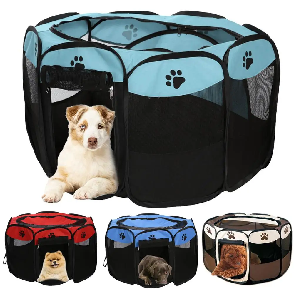 Портативная Складная прямоугольная палатка для питомцев собачья клетка