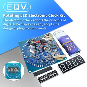 EQV DS1302 вращающийся светодиодный дисплей модуль электронных часов DIY KIT светодиодный дисплей температуры