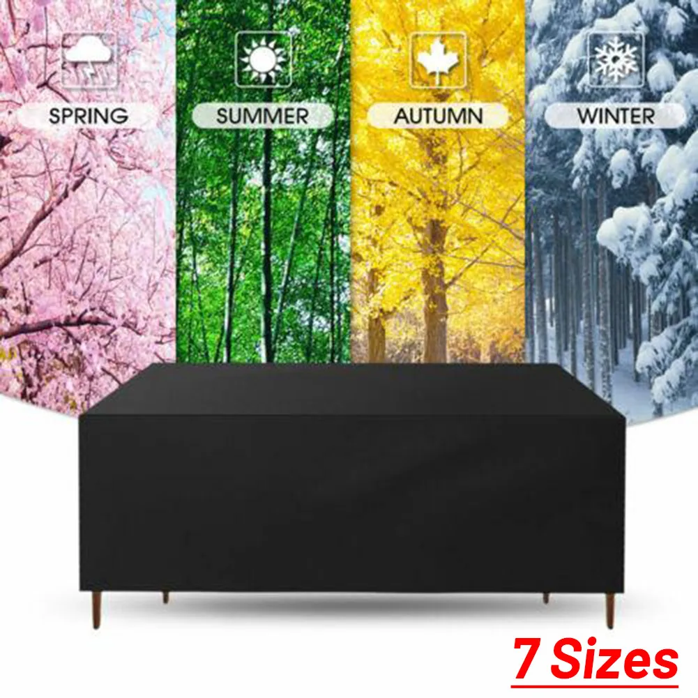 

210D Oxford Furniture Cover 7 Sized Cube For Rattan Table Garden Outdoor Patio