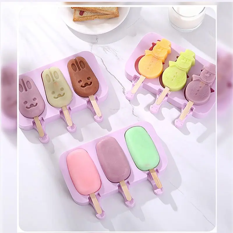 

Silicone Ice Cream Mold Popsicle Molds with Lid DIY Homemade Ice Lolly Mold Ice Cream Popsicle Ice Pop Maker Mould
