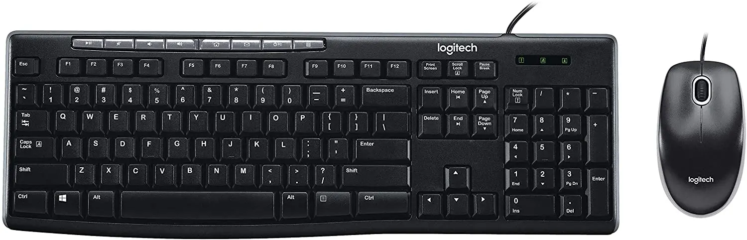 

MK200 Wired Keyboard Mouse Combo For Laptop PC Gamer Home Office Gaming Mute Ergonomics Optical Mice Full Size Keyboard