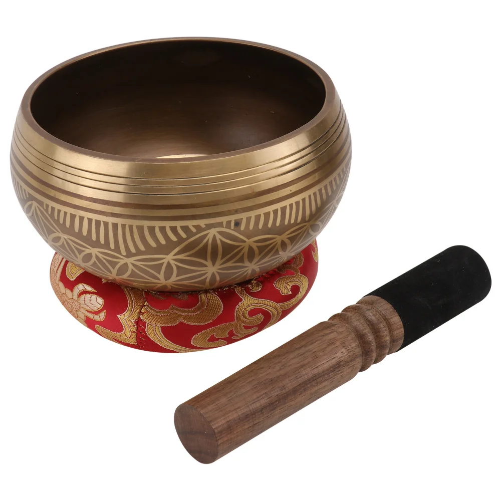 

1 Set Singing Bowl Nepal Style Bowl Singing Bowl with Wood Rod