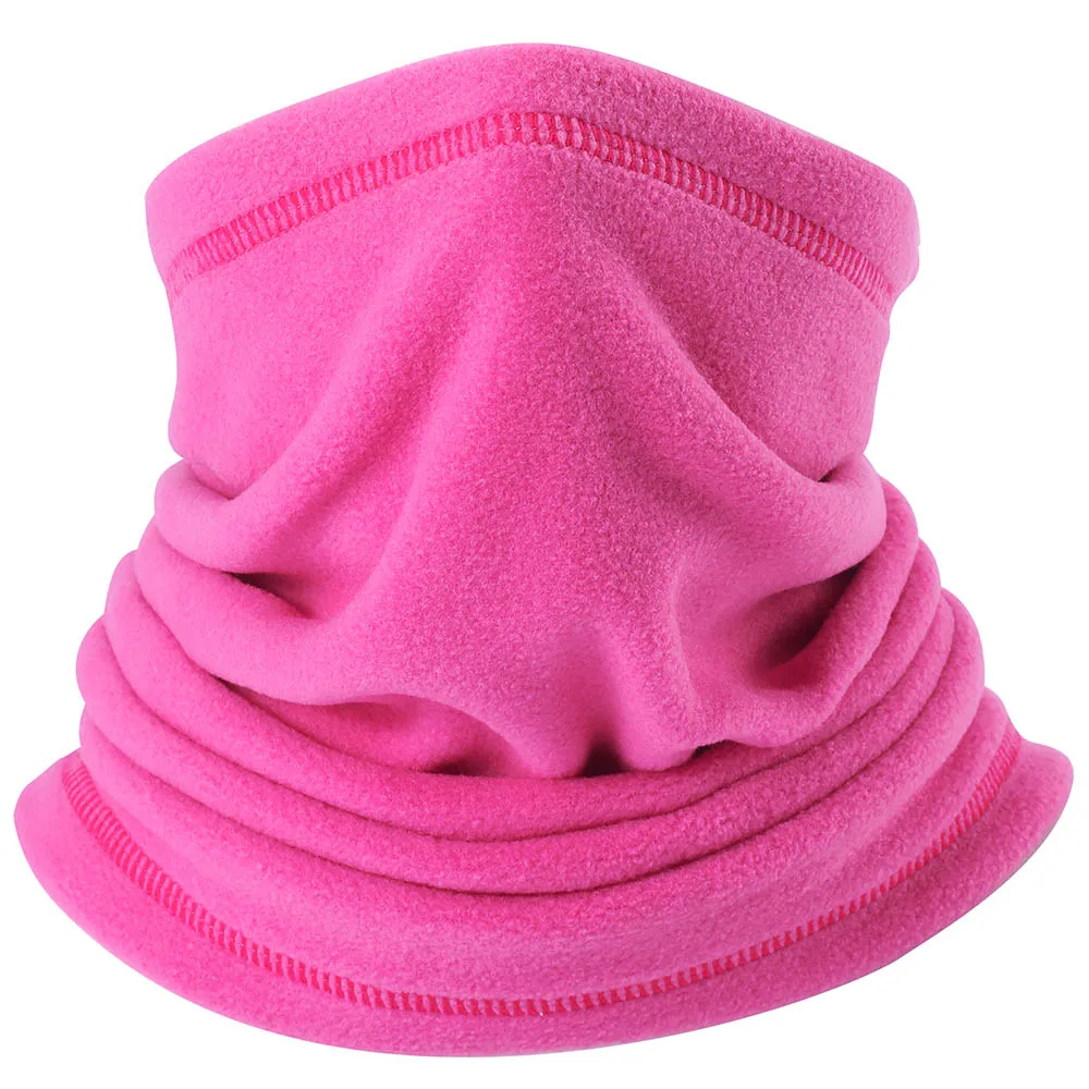 Deep Pink Зимние флисовые гетры для шеи, трубчатый шарф, мотоциклетная маска для лица, для холодной погоды, теплые, мото, для катания на лыжах, сноуборде, велосипедная бандана, Балаклава для мужчин - Цвет: Deep Pink