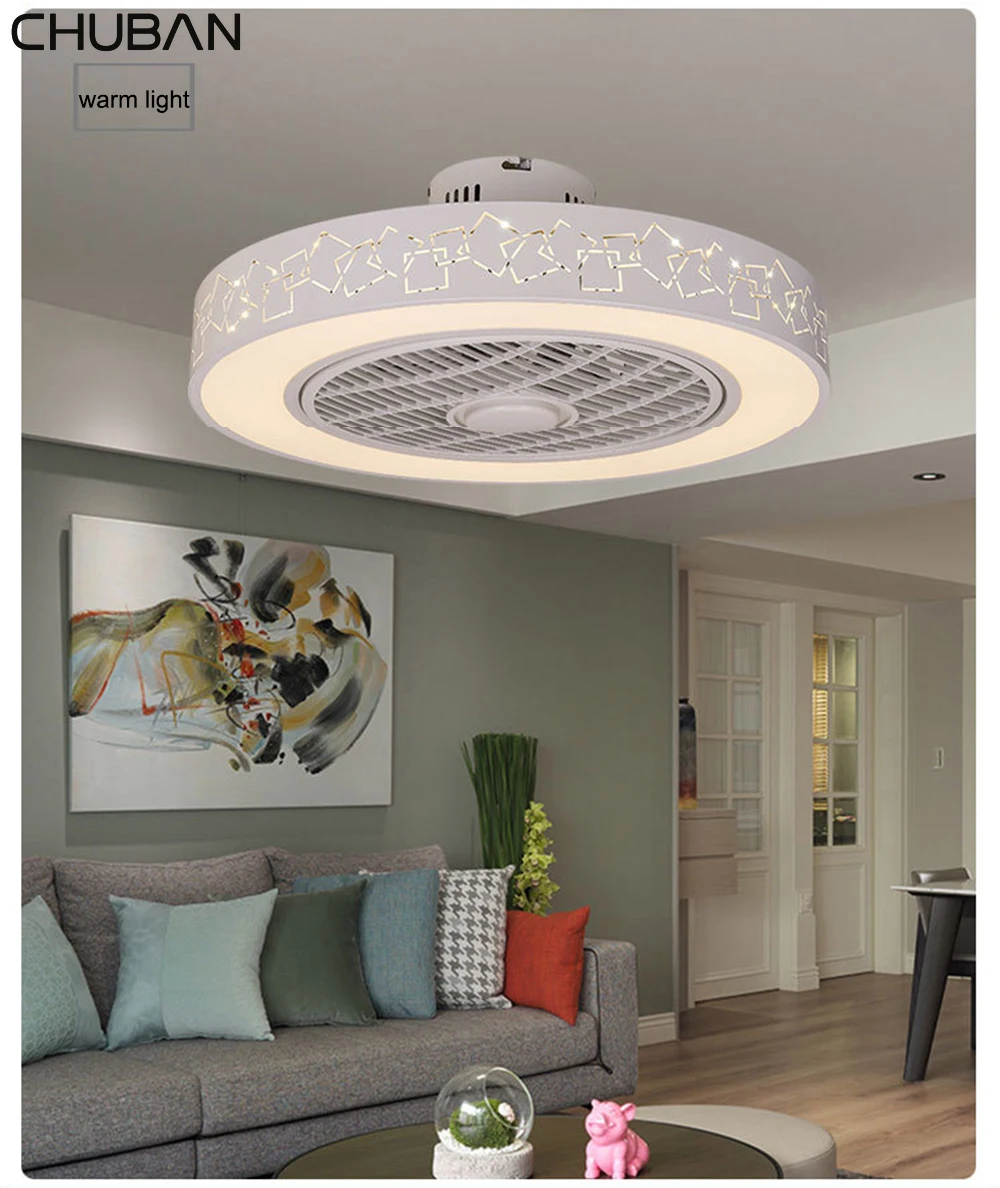 Светодиодный потолочный вентилятор светильник с дистанционным управлением для