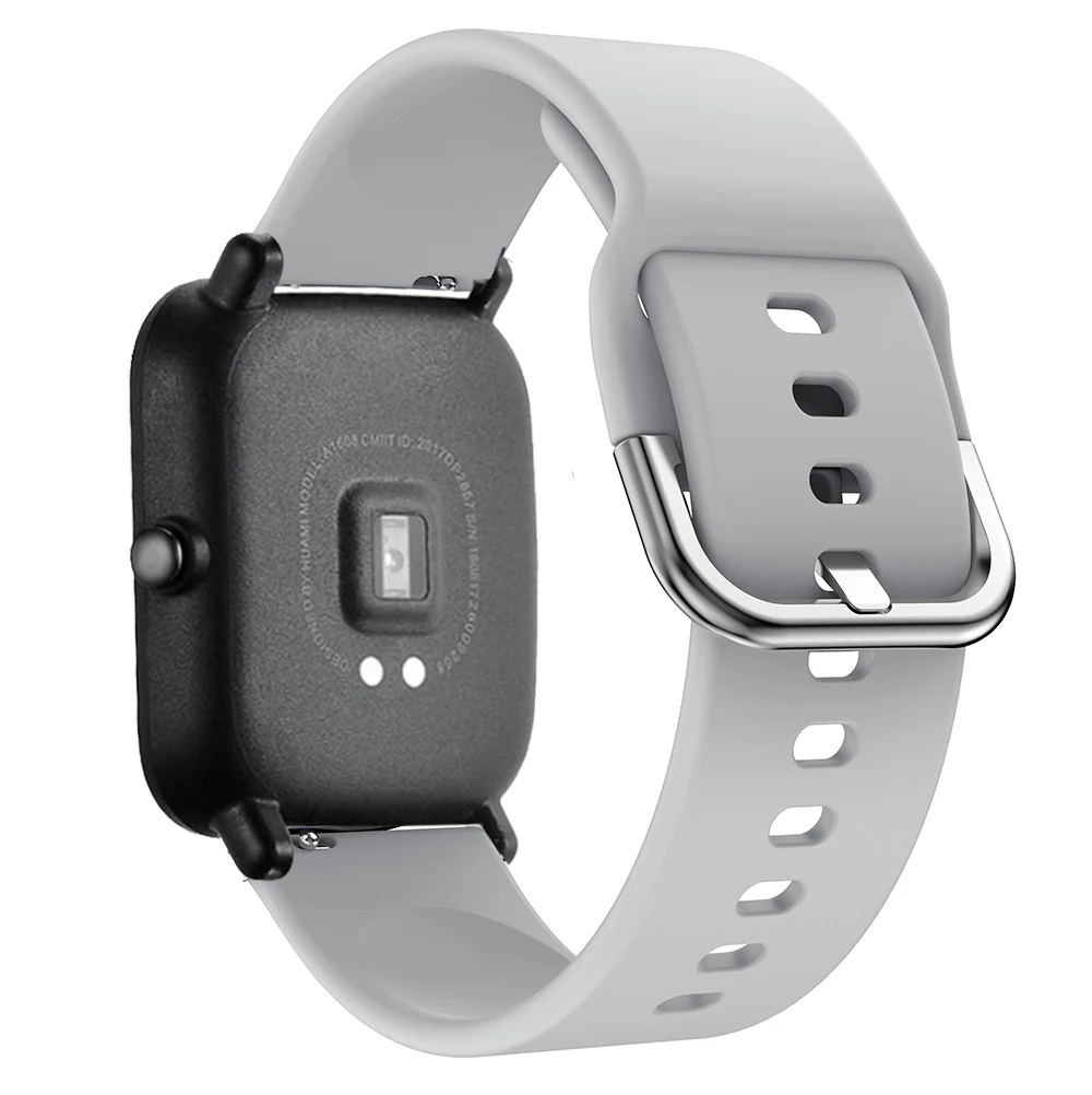 Силиконовый ремешок для наручных часов для Xiaomi Huami Amazfit Bip Lite Youth/GTR 42 мм ремешок для часов 20 мм браслет для Galaxy Watch 42 мм
