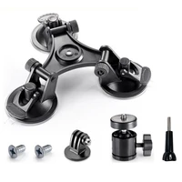 three suctions cup mount tripod auto car dvr holder dv gps action camera stand bracket phone holder for gopro hero 10 9 8 7 6 5
