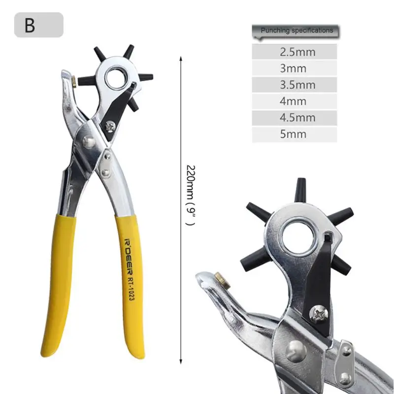 

Sturdy Leather Belt Hole Punch Pliers Eyelets Puncher Sewing Machine Bag Setter