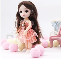 new bjd doll 16cm 13 movable joint 112 makeup fashion casual skirt clothing doll accessories play house toys for girls gift