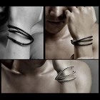 Браслет веревочный из ПУ кожи для мужчин и женщин, многослойный Плетеный браслет ручной работы с пряжкой, аксессуары