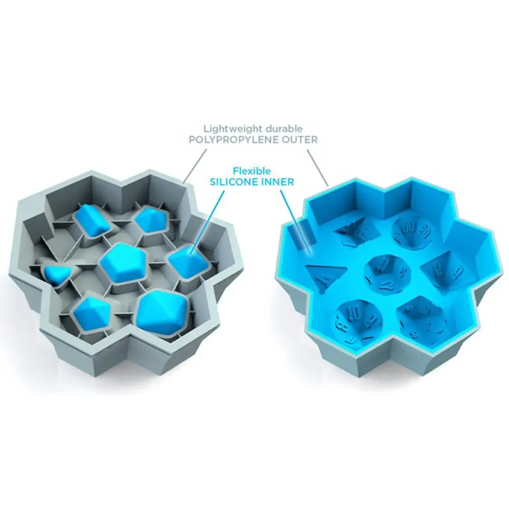 

1 Pcs Ice Dice Silicone Mold Durable Reusable Non-toxic Safe Mould With 7 Ice Dice Decoration Kitchen Accessories