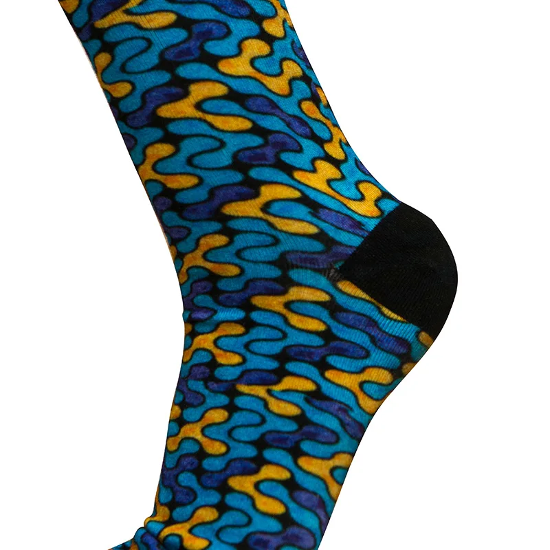 Женские разноцветные носки в полоску с принтом африканском стиле | Тематическая