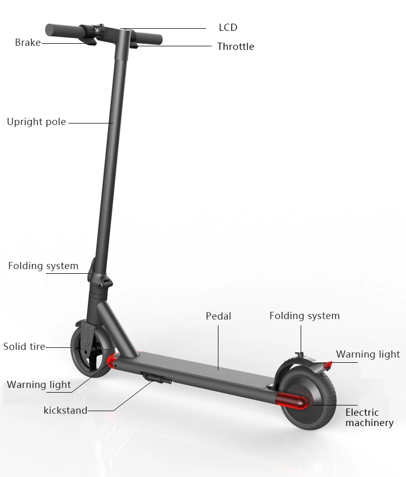 

K2-043L1 New Electric Scooter 250W Dual Motor and 24V7.5Ah Battery 6.5inch Foldable Commuting Scooter