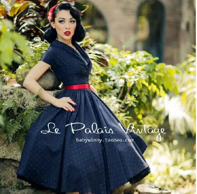 Женское винтажное плиссированное платье средней длины с V-образным вырезом и