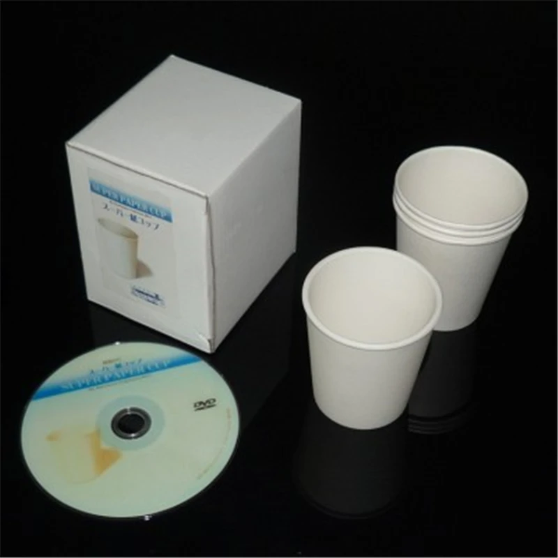 Super taza de papel, taza de Magia, trucos de Magia, copa de intercambio de generaci&oacute;n, Magia mago, Close Up, accesorios para trucos de ilusionismo, divertidos juguetes cl&aacute;sicos-0
