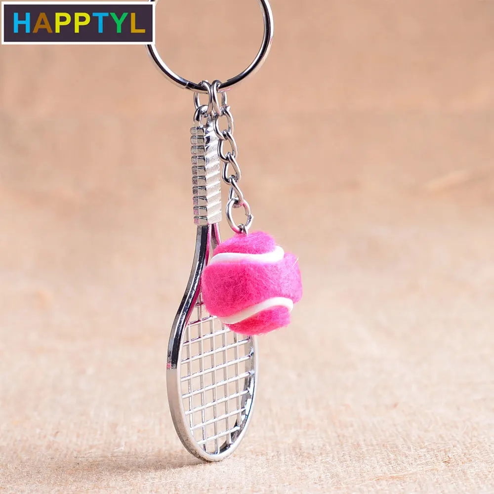 HAPPTYL 1 комплект Теннисный Брелок набор спортивных влюбленных миниатюрный