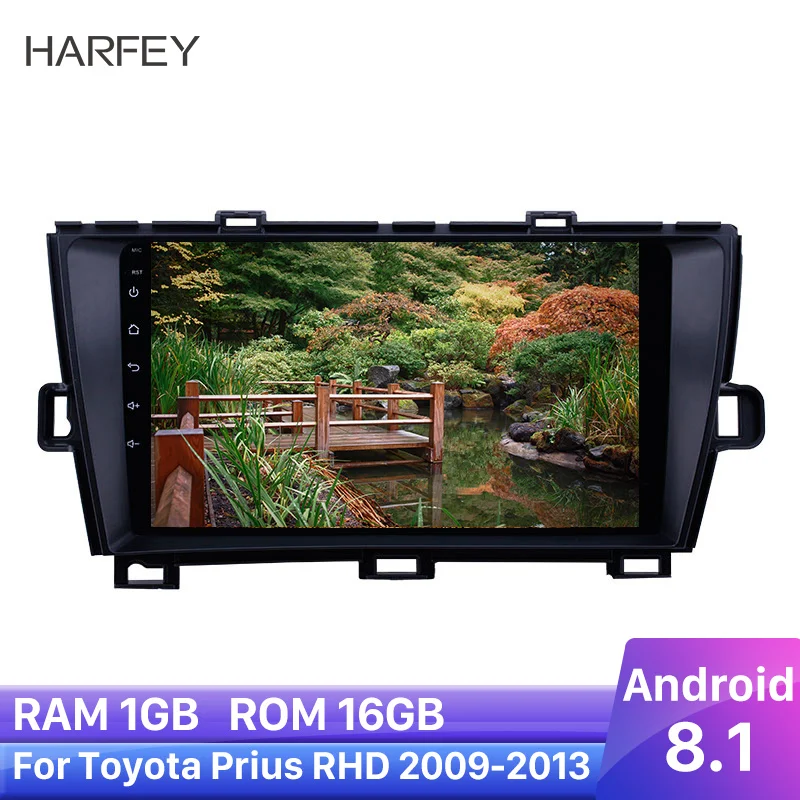 Автомагнитола Harfey 9 дюймов Android 8 1 для 2009-2013 Toyota Prius RHD с HD сенсорным экраном GPS