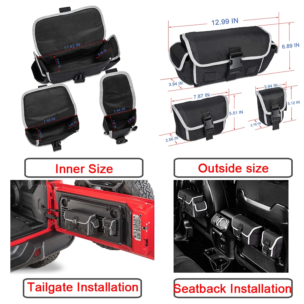 Автомобильный багажник органайзер на заднее сиденье сумка для хранения Jeep Wrangler TJ