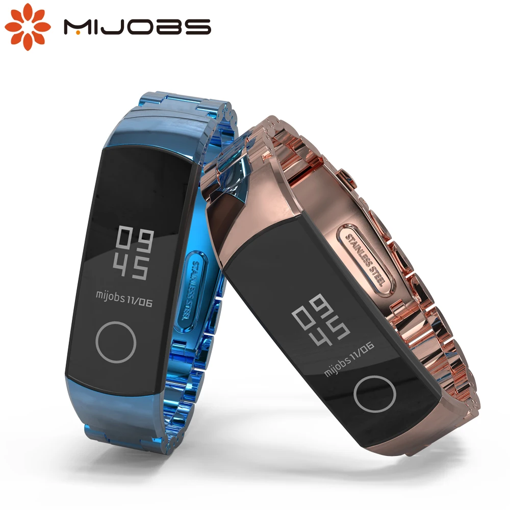 Для Honor Band 5 ремешок для 4 металлический браслет Huawei браслеты из нержавеющей стали