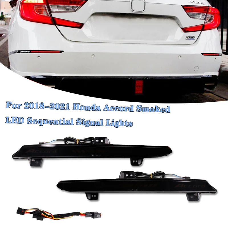 

1 пара, Светодиодный отражатель для заднего бампера 2018-2021 Honda Accord