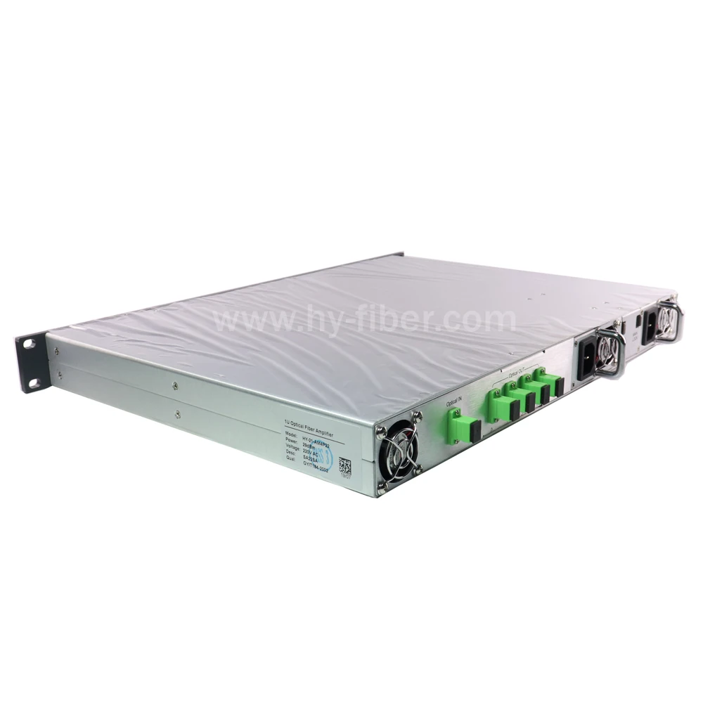 4 полосный CATV 1550nm оптический усилитель EDFA 16dBm SC/APC с двойным блоком питания AC220V или