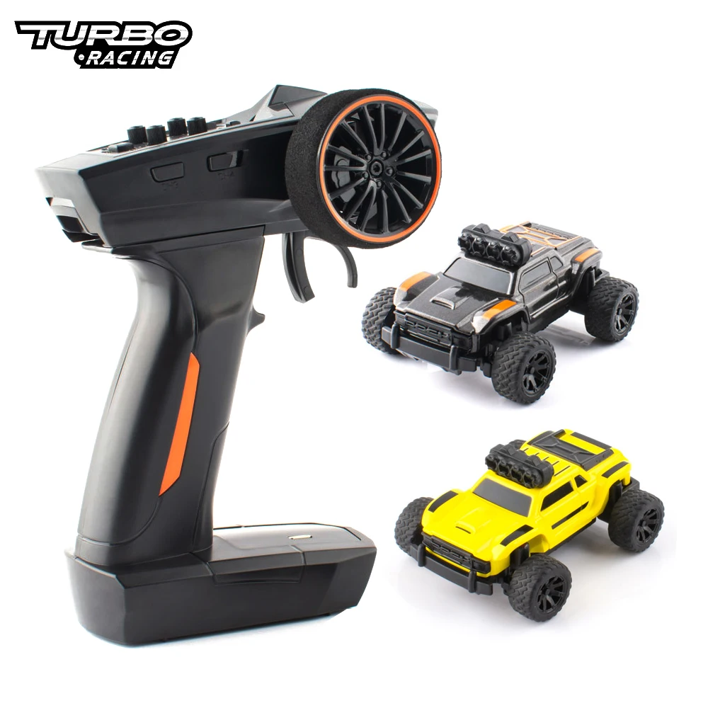

Турбо гонки масштаб 1:76 детский монстр-Трак RWD запатентованный привод RTR 2,4 ГГц дистанционное управление Type-C зарядный порт для радиоуправляе...