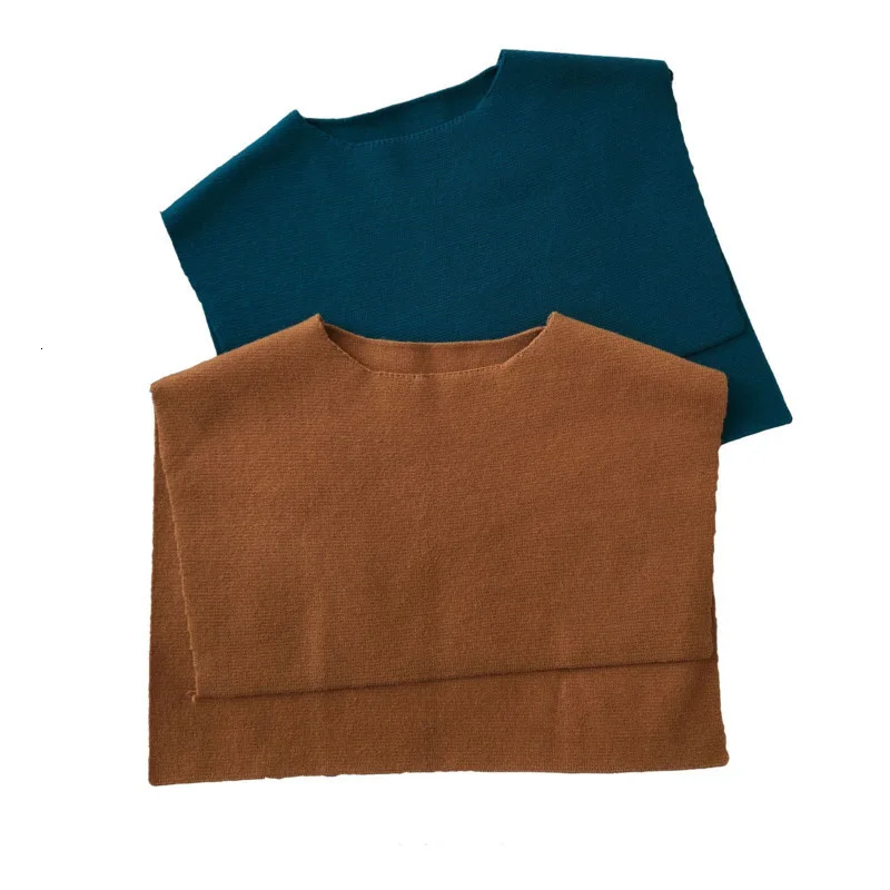 

TVVOVVIN 2020 New Fashion Spring Vintage Style Korean Solid Color Button Fake Collar Simple All Match Small Women's Shawl 9QU5