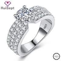 huisept elegant silver 925 ring jewely with aaa zircon gemstones fashion accessories women rings wedding engagement dropshipping