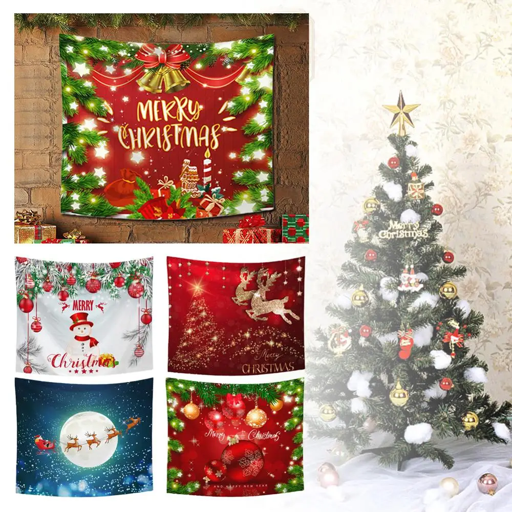 Рождественские вертикальные Семейные гобелены декоративные фоновые ткани