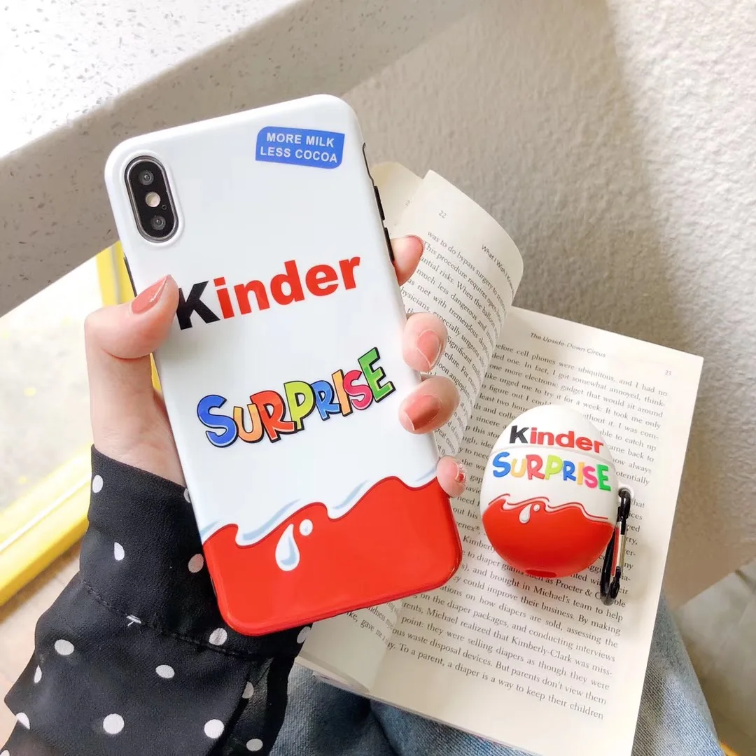 

Chocolate fun egg kinder joy Phone Case For iPhone 11 12 Pro X XR XS Max 7 8 Plus Hot glossy surprise Box Soft silicon Cover