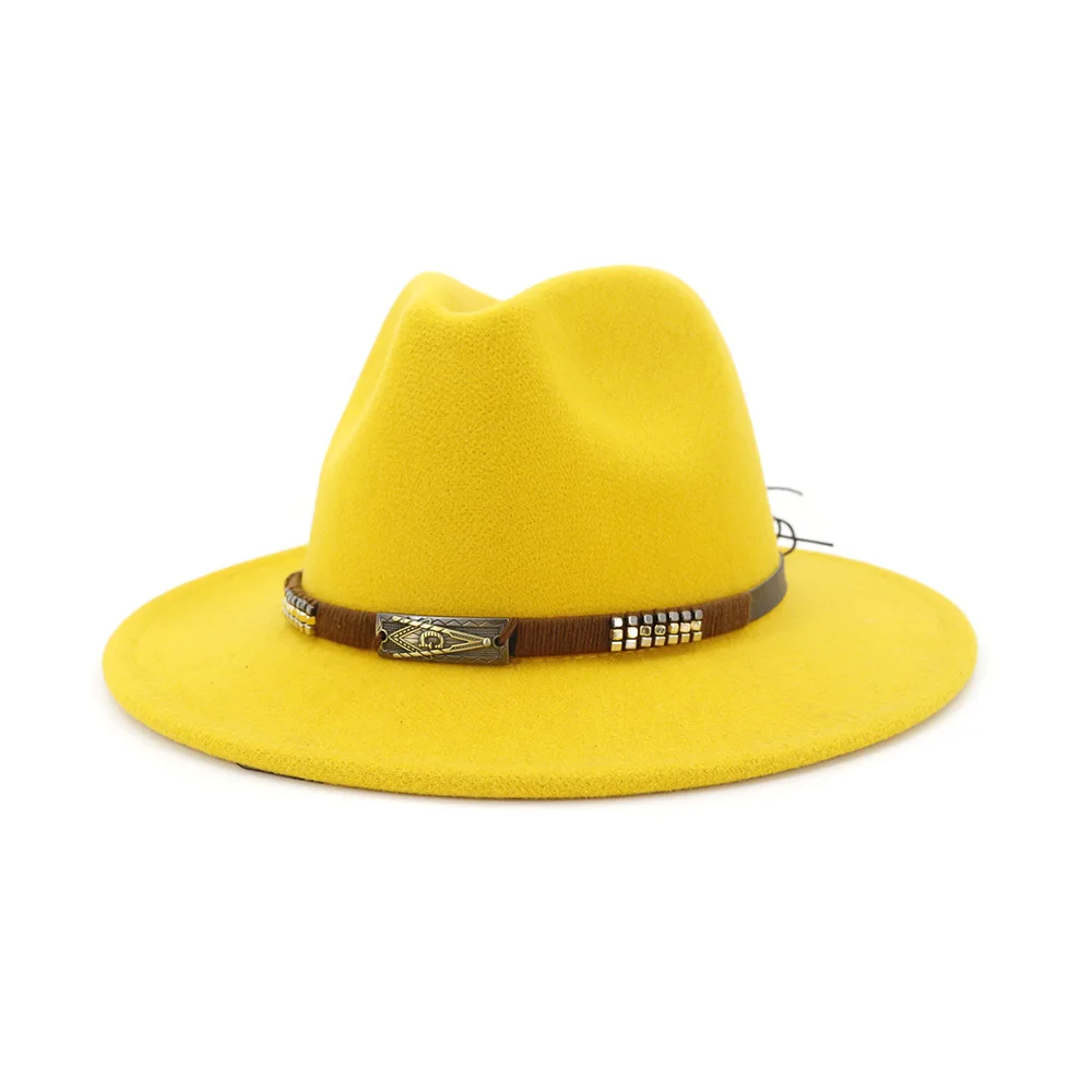 Женская модная фетровая шляпа с широкими краями Осень-зима 2019 шерстяная и