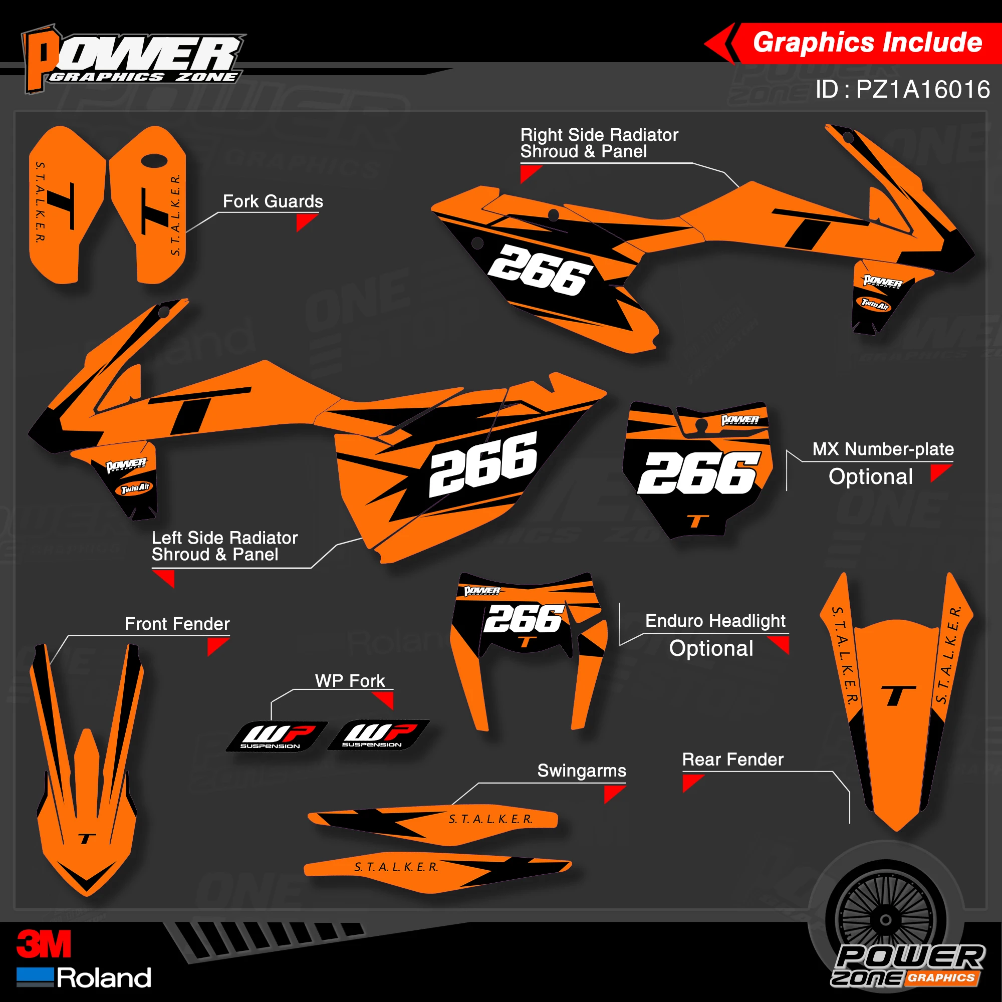 Персонализированные графические фоны PowerZone Team наклейки 3M Набор наклеек для KTM SX SXF