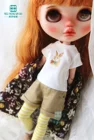 1 шт., Одежда для кукол Blyth, модная футболка, шорты, колготки, футболка для Blyth, Azone16, аксессуары для кукол