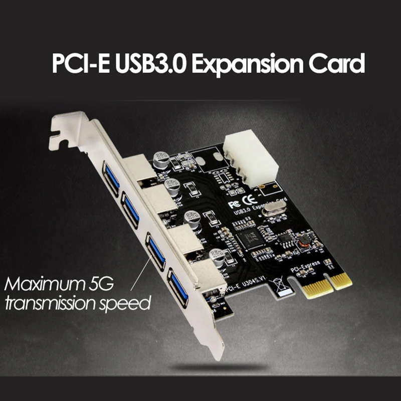 Карта расширения UTHAI 4 port USB 3 0 PCI e Express PCIe адаптер концентратора E 1x|Платы