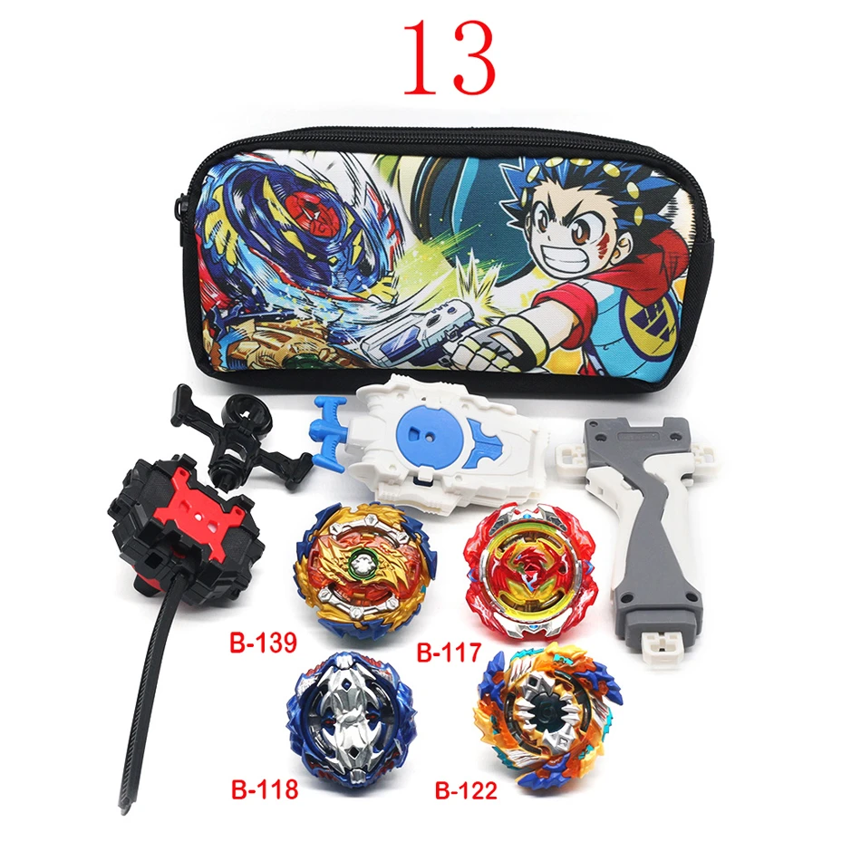 A13 With Launcher 20 Стиль Beyblade Burst Launcher Bey Blade сумка Beyblade Топ игрушки спиннинг гироскоп металлический для 4d мальчика и девочки подарок - Цвет: A13 With Launcher