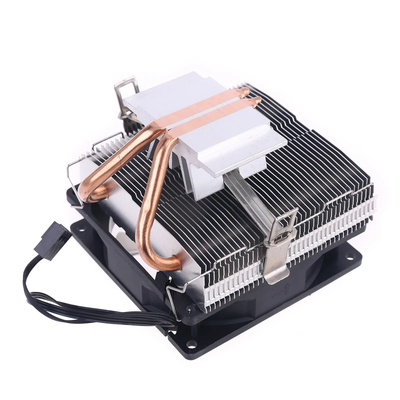 

Silent CPU Cooler LGA/2011/115X/775 3 Pin PC Cooling Radiator 2 Copper Tubes LED N84A