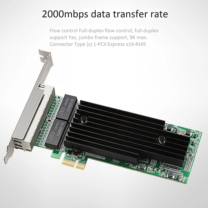 

HOT-4 Ports Gigabit Ethernet PCI-Express 1X Server Adapter Network Card T4 TXA063