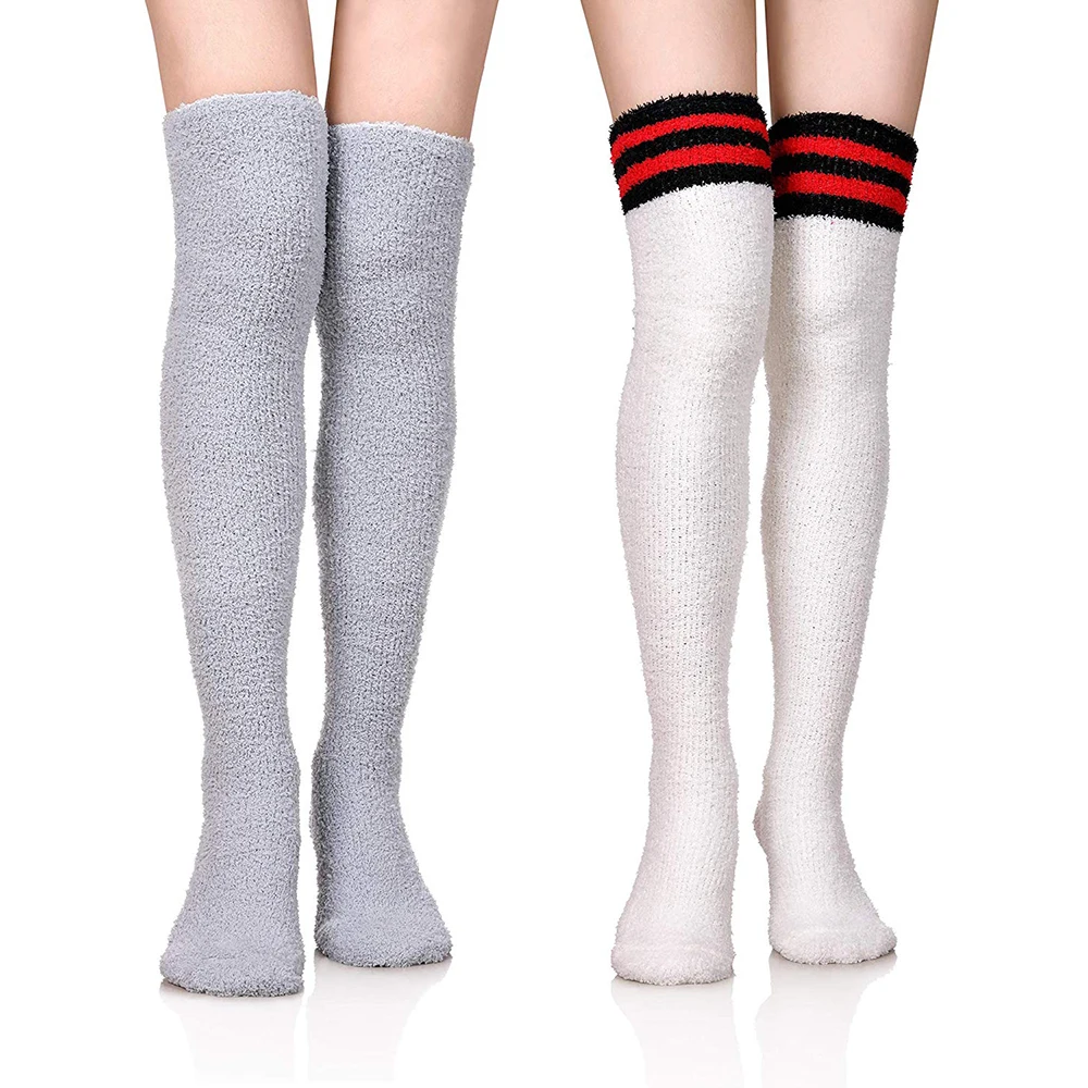 2 пары мягкие спортивные теплые бархатные Гольфы кораллового цвета для женщин и