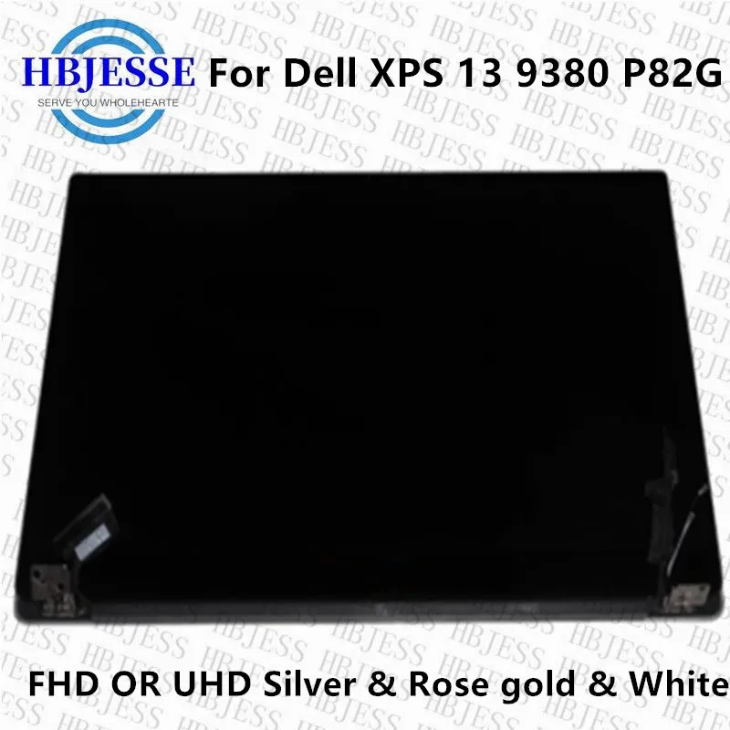 

13.3" FHD UHD 4K For Dell XPS 13 9380 P82G P82G002 Series LCD Screen Touch Digitizer Replacement Full Assembly with Hinges