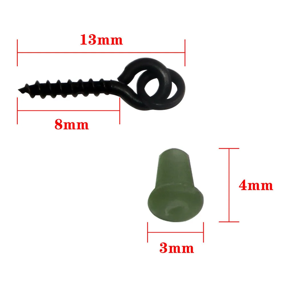 

40Pcs/Set Carp Hook Block Accessories Screw Plastic Buffer Accessories Set Professional Carp Fishing Tool