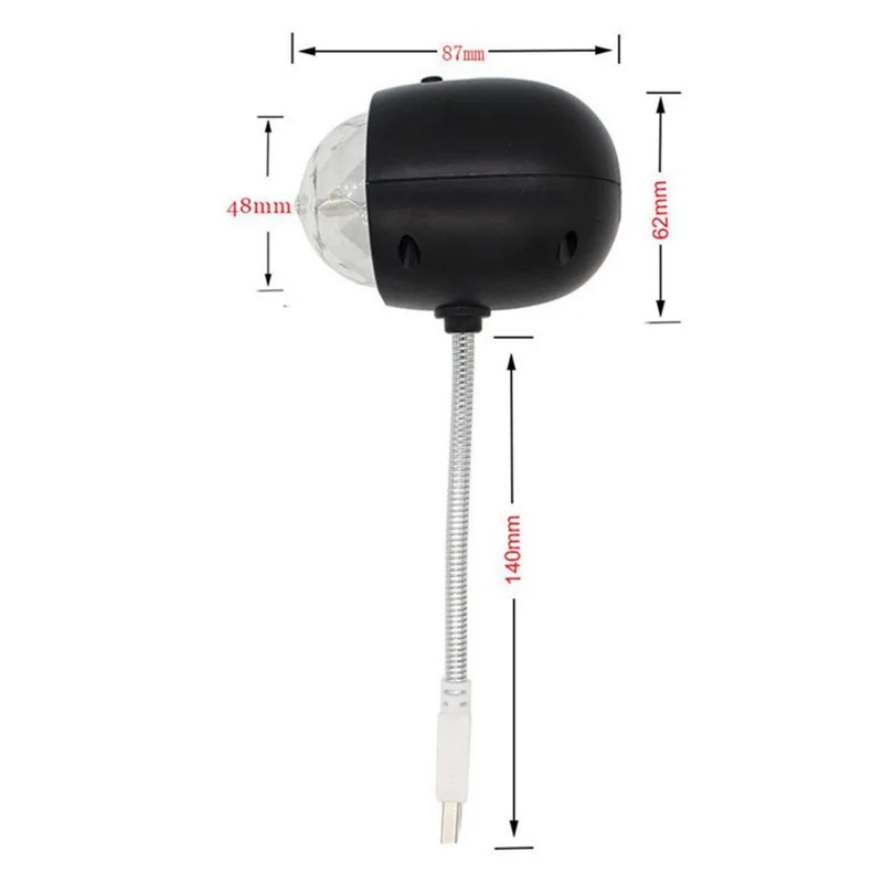 USB лампа диско-шар вращающийся RGB цветной светодиодный сценический светильник