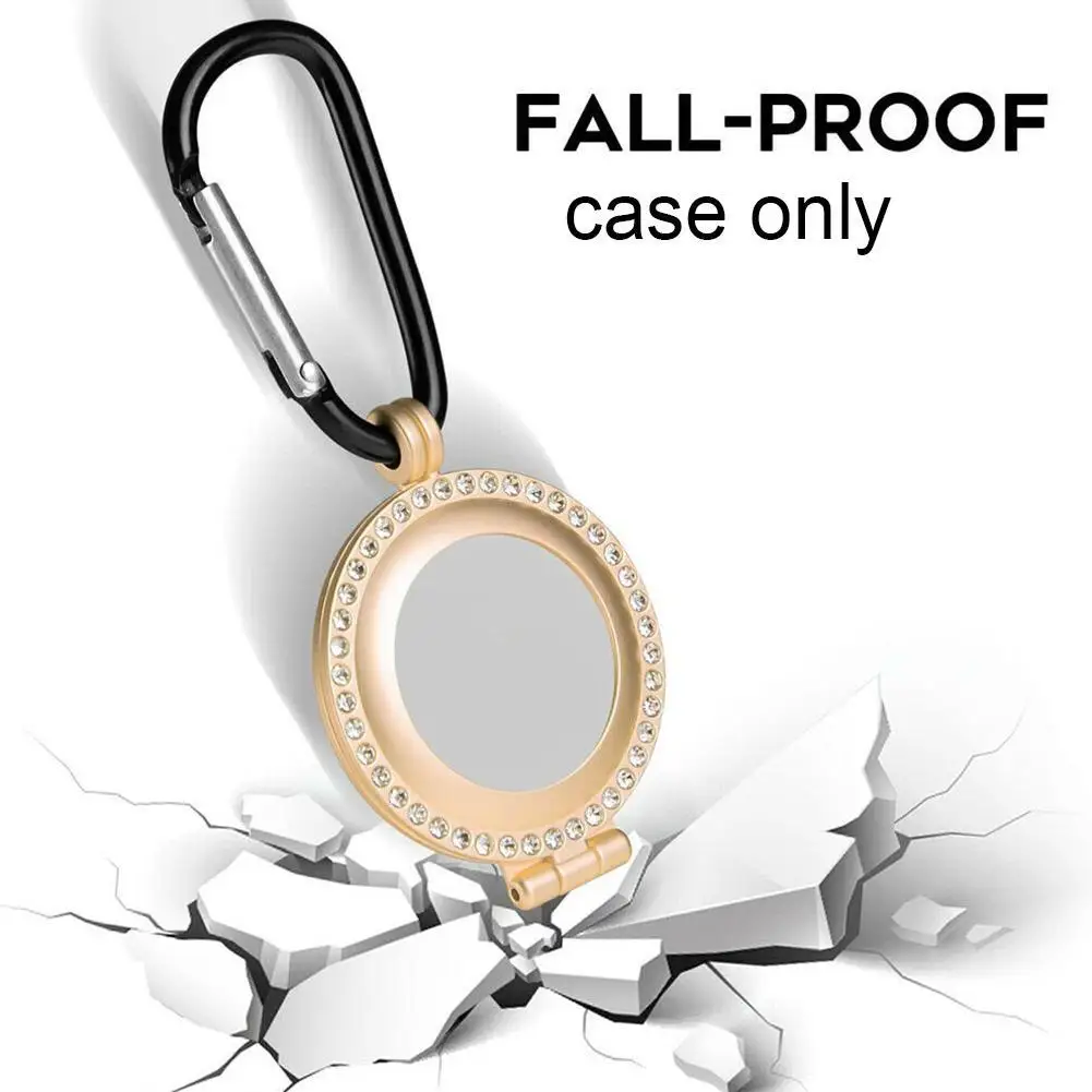 

For Apple Airtags Locator Protective Sleeve Metal Ring Sports Sleeve Anti-lost Protective Buckle Keychain Device Y8W7