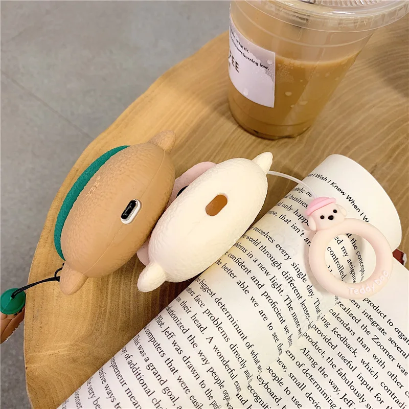 

For Huawei Freebuds 3 Case Teddy Dog Cute Cartoon Case For Huawei Freebud 3 Cover Soft Silicone Wireless Earphone Protect Funda