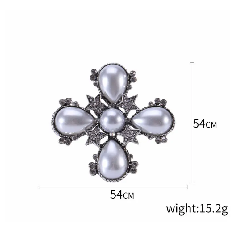 Ретро стиль барокко Новый дизайн Броши Большой жемчуг Одежда булавки брошь для