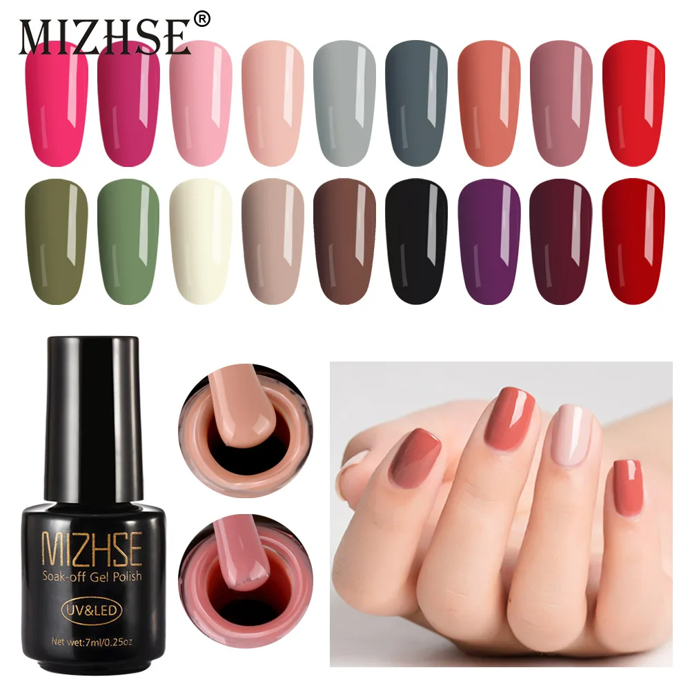 Набор гель-лака для ногтей MIZHSE, 3 шт., для маникюра, УФ-Гель-лак, светодиодный, профессиональный, все для лака, инструменты для маникюра, набор для салона