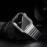 stainless steel strap for apple watch band 45mm 44mm42mm 41mm 40mm 38mm link bracelet iwatch apple watch series 5 4 3 se 6 7