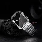 Ремешок из нержавеющей стали для Apple watch band 45 мм 44 мм42 мм 41 мм 40 мм 38 мм, звеньевой браслет для iwatch apple watch series 5 4 3 SE 6 7