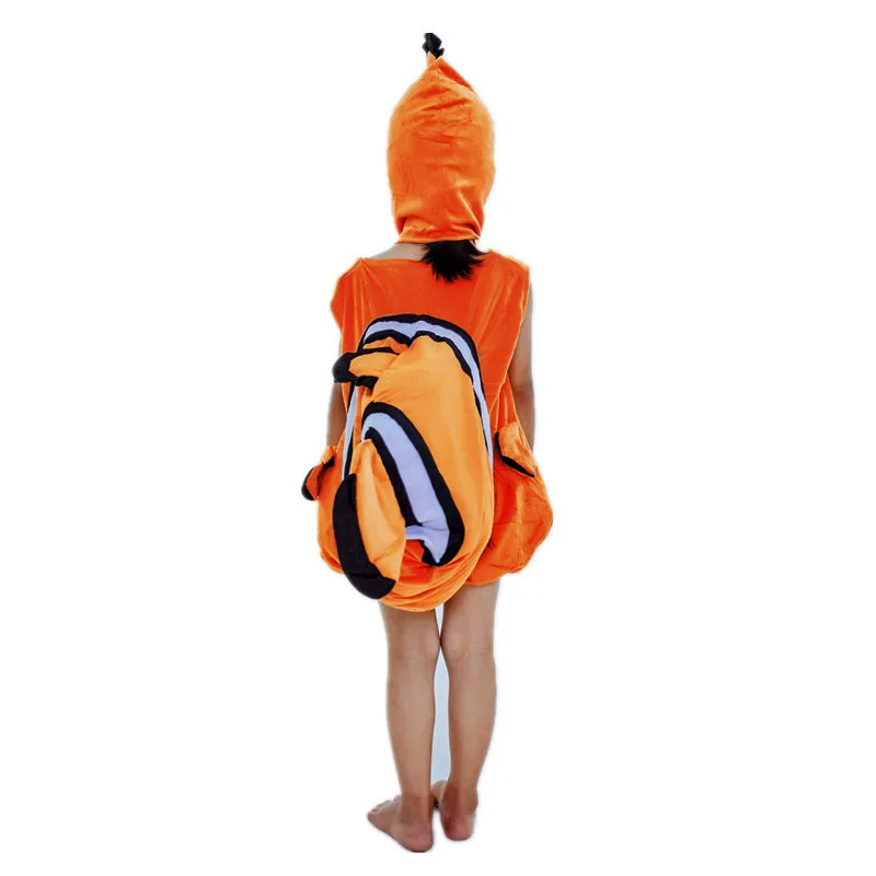 3-10Y Children's Halloween Nemo Cosplay Hooded Costume Anime Finding Heroes Adventure Party Jumpsuit |